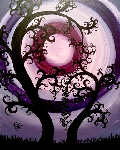 Amethyst Moon paint night by paint and cocktails