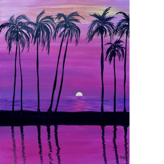 Paint Night At Montana's, Guelph - "Miami Nights" - Feb 6th, 2025